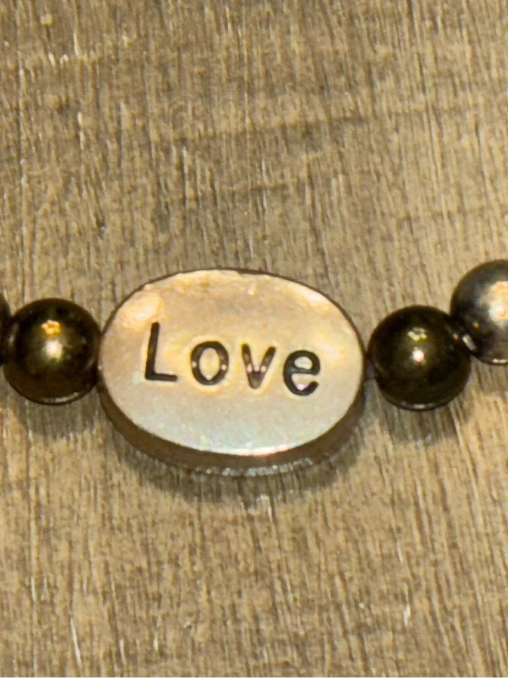 Love Beaded Bracelet in Metallic Tones - Women's Jewelry